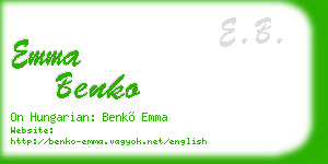 emma benko business card